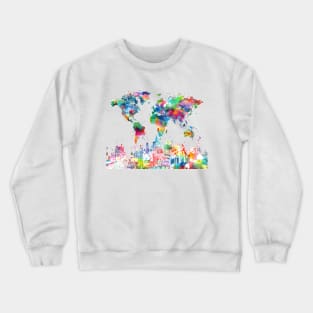 world map Crewneck Sweatshirt